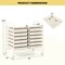 Costway 12 Drawers Rolling Cart Storage Scrapbook Paper Studio Organizer Bins Macaron/White/Light Pink/Purple/Pink/Clear/Gray/Rainbow/Multicolor/Hot Pink/Black